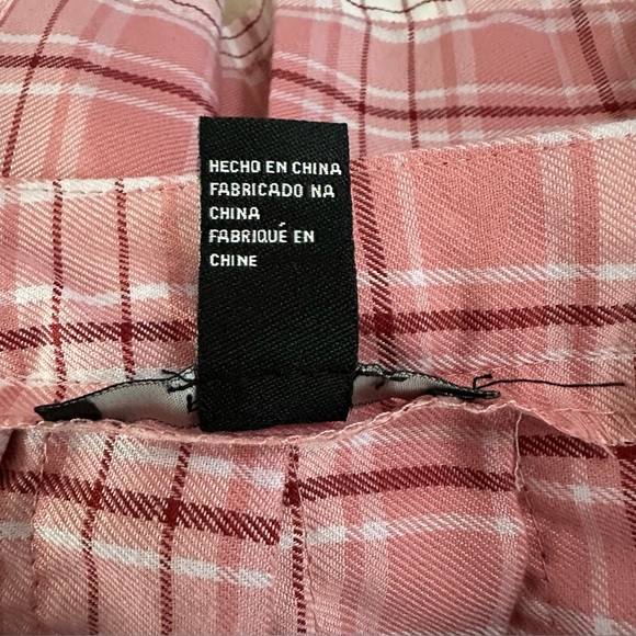 Forever 21 Pink Plaid Pleated Mini Skirt - Size Small Y2K - Picture 6 of 6